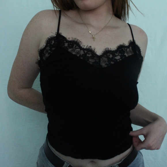 LACE BLACK TOP - Picture 1 of 3